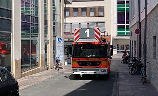 Der Einsatz in der Westernstraße wurde noch während der Anfahrt abgebrochen. - Ralph Meyer