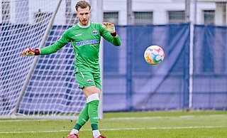 SCP-Nezugang Pelle Boevink bewies im Test gegen Duisburg, dass er ein mitspielender Torwart ist, der auch das Risiko nicht scheut. - Besim Mazhiqi