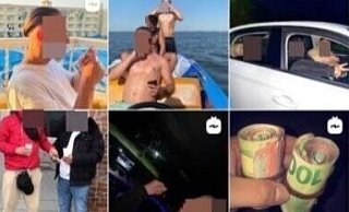 Der mutmaßliche Tankstellenräuber als Gangster-Rapper. - NW