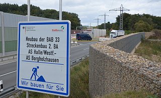Der letzte Abschnitt der A33 soll im November eröffnet werden. - Andreas Großpietsch