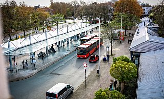 Der ZOB am Bahnhof wird zum zentralen Knotenpunkt des neuen Busliniensystems in Herford. - Daniel Salmon