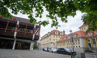 Das neue Kulturhaus würde sich Richtung Rathausplatz und Südeingang (Richtung Capitol) öffnen, und nicht nur NWD und Theater beherbergen, sondern auch die Verbindung Richtung neues Janup-Viertel schaffen. - Ralf Bittner