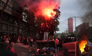 Vereinzelt kam es in Barcelona bei einer Demonstration gegen Israels militärisches Vorgehen im Gazastreifen zu Gewalt. - David Zorrakino/EUROPA PRESS/dpa