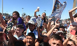 Frenetisch wurde der argentinische WM-Sieg in der Heimat gefeiert. - Pepe Mateos/telam/dpa