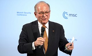 Wolfgang Ischinger bei seiner Abschlussrede zur Münchner Sicherheitskonferenz im vergangenen Jahr. - Sven Hoppe/dpa
