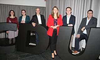 Verena Haese (v. l.), Sabrina Henneke, Reinhold Hansmeier, Corinna Rotte, Kevin Gniosdorz und Michael Salmen bilden den geschäftsführenden Vorstand der Kreis-CDU. - Johannes Büttner