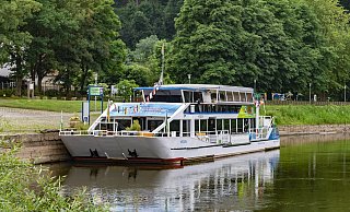 Das Weserschiff „Hessen" ist endlich wieder im Dreiländereck unterwegs. - Habekost