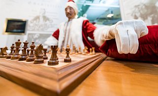 Das Foto zeigt den Schachtürken im HNF, einen Automaten, der um 1770 scheinbar selbstständig Schach spielen konnte. - Sergei Magel/HNF