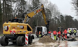 Im Bielefelder Süden haben Bauarbeiter ein Rohr beschädtigt. - Radio Bielefeld