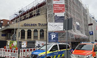 Die Feuerwehr war mit starken Kräften in die Altstadt geeilt. - Eike J. Horstmann