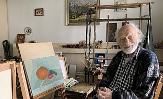 Hermann Fast in seinem Atelier in Höxter. - Privat Hermann Fast in seinem Atelier in Höxter. - Privat
