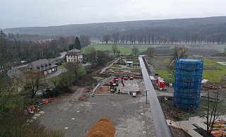 Im Bereich um den Weserbogen wird eine Menge gebaut. Hier soll auch die temporäre Blumenhalle entstehen, um die es in diesem Fall geht. - Thomas Kube