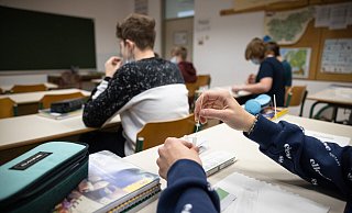 An vielen weiterführenden Schulen im Kreis Paderborn hat es nur wenige positive Schnelltests gegeben. - picture alliance / ZUMAPRESS.com