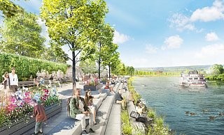 Die Landesgartenschaugesellschaft will den Spaziergang an der Weser mit verschiedenen Ideen wieder attraktiver machen. - LGS-Gesellschaft