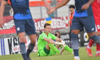 Robin Brüseke, Torwart von RW Ahlen, bekam im Hinspiel gegen den SC Wiedenbrück fünf Gegentore. - Jens Dünhölter