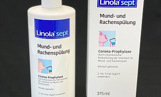 Die Mund- und Rachenspülung Linola sept wurde im vergangenen Jahr auf den Markt gebracht. - Dr. Wolff