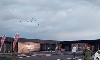 Ein erster Entwurf zeigt, wie das Fachmarktzentrum künftig aussehen könnte. - Privatbank Hauck, Aufhäuser und Lampe