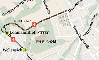 Die Linie 4 soll vom Lohmannshof bis zur Dürerstraße weitergeführt werden. - Jürgen Schultheiß