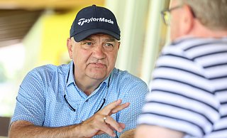 SCP-Präsident Thomas Sagel nahm im Trainingslager in Tirol Stellung zu aktuellen Themen. - Oliver Krato
