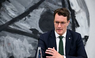 Hendrik Wüst ist Ministerpräsident von Nordrhein-Westfalen. Sein Name fällt auch im Zusammenhang einer Kanzlerkandidatur der Union. - Bernd Von Jutrczenka