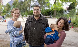 Matthias Pieper mit seinen Mitstreiterinnen Judith Wend (l.) und Duygu Martinez Leon. - Oliver Krato