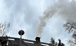 Der Kaminbrand in Borgentreich war weithin zu sehen. - FFW Borgentreich