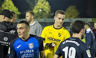 Ließ keinen Gegentreffer zu: Rödinghausens Ersatztorhüter Luis Weber. - Joel Beinke