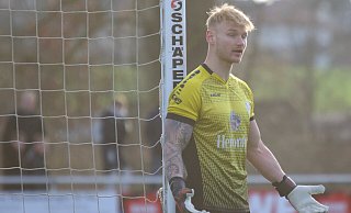 Herfords Torwart Michael Arnolds verdiente sich Bestnoten. - Yvonne Gottschlich