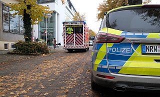 Auf der Herforder Straße gab es in der Nacht zu Dienstag einen Polizeieinsatz. - Thorsten Gödecker