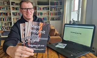 In fast drei Jahren mit der Krankheit Long-Covid hat Mirko Niederprüm aus Höxter viele nützliche Erfahrungen gesammelt. Gerade hat der 47-Jährige ein Buch über seinen persönlichen Weg mit den Corona-Spätfolgen veröffentlicht. - Yannick Sonntag