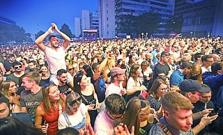 Mit über 16.000 Besuchern rechnet Walent-Tony Cerkez von Vibra Agency, Veranstalter des Campus-Festivals, 24 Stunden vor Beginn. - Sarah Jonek (Archiv)