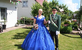 Mit dem Schützenfest geht die Regentschaft des Königspaares Gaby Kramps und Jörg Schaefer in Leiberg zu Ende. - Johannes Büttner