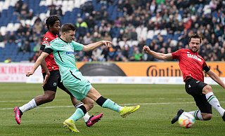 Im Gastspiel bei Hannover 96 schnürte SCP-Stürmer Robert Leipertz, der hier aufs Tor schießt, am 11. Februar einen Doppelpack. Seitdem wartet er auf einen Pflichtspieltreffer. - picture alliance/dpa