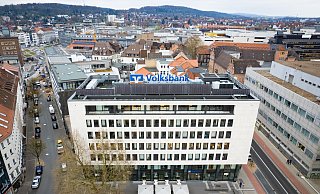 Die Volksbank-Zentrale am Bielefelder Kesselbrink: Dort wird im Frühjahr ein neues Restaurant eröffnet. - Mike-Dennis Müller / www.mdm.photo