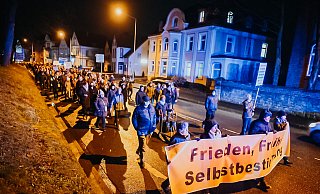 Der Protestzug war am Montagabend auf dem gesamten Innenstadt-Ring unterwegs. - Besim Mazhiqi