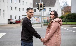 Seit fünf Jahren leben der 36-jährige Ahmed Haji Saeed und die 29-jährige Kurdwin Yousif in Deutschland. - Niklas Tüns