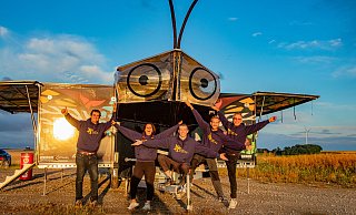 Das Tiny-Haus in Form eines Schmetterlings wird mit Sonnenenergie gespeist. - Solar Butterfly