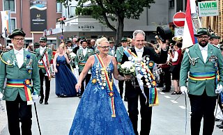 Im Mittelpunkt beim Schützenfest-Umzug des Jahres 2022 am Montagnachmittag. - Simone Flörke