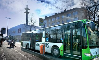 So soll's sein: Der Busverkehr würde komplett über die Kaiserstraße abgewickelt. Dort würden zusätzliche Haltebuchten angelegt. Der Durchgangsverkehr für Autos wäre verboten. - Andreas Frücht