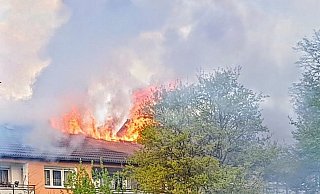 Der Dachstuhl des Hauses an der Küsterwiese wurde bei dem Feuer total zerstört: Die Kripo geht von 150.000 Euro Schaden aus. - privat