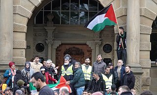Pro-palästinensische Demonstration in Bielefeld. - Paul Brinkmann