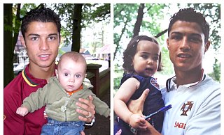 Rodrigo Nunes Romano (l.) und Carolina Silvestre wurden 2006 mit Cristiano Ronaldo fotografiert. 18 Jahre später ist an den Weltstar fast kein Herankommen mehr. - privat