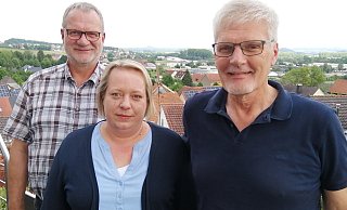 Das Planungskomitee mit Johannes Thonemann (v. l.), Sabine Maas und Arnold Altmann freuen sich schon auf das kommende Jubiläumsjahr in Scherfede. - Burkhard Battran