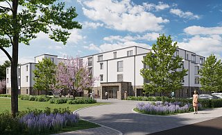 Gut 80 neue Arbeitsplätze entstehen in der neuen Seniorenresidenz an der Königsberger Straße in Sürenheide im Kreis Gütersloh. - Visualisierung: Arne von Hörsten