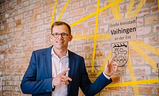 Uwe Skrzypek hat es geschafft. Er wird Oberbürgermeisterin in Vaihingen. - Privat