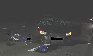 Der Zweiradfahrer kollidierte in Lübbecke-gehlenbeck frontal mit dem abbiegenden Audi. - Polizei Minden-Lübbecke