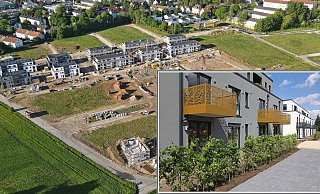 Hinten sind die ersten Häuser fertig, vorn beginnen die nächsten Bauabschnitte. - Amandla