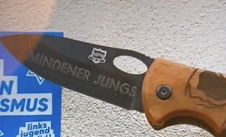 Ein Ausschnitt aus dem Video, das der Neonazi Marcus W. einem Mindener zugeschickt hat. - MT