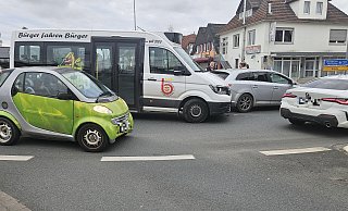 Zu dem Auffahrunfall kam es am Kreisel am Aldi Nord. - Alexandra Stratmeier