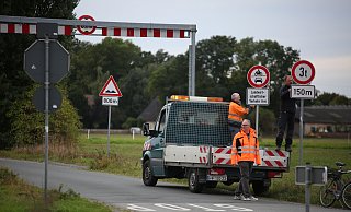 Die Borrenkampstraße wurde für den Verkehr gesperrt. - Gerald Dunkel